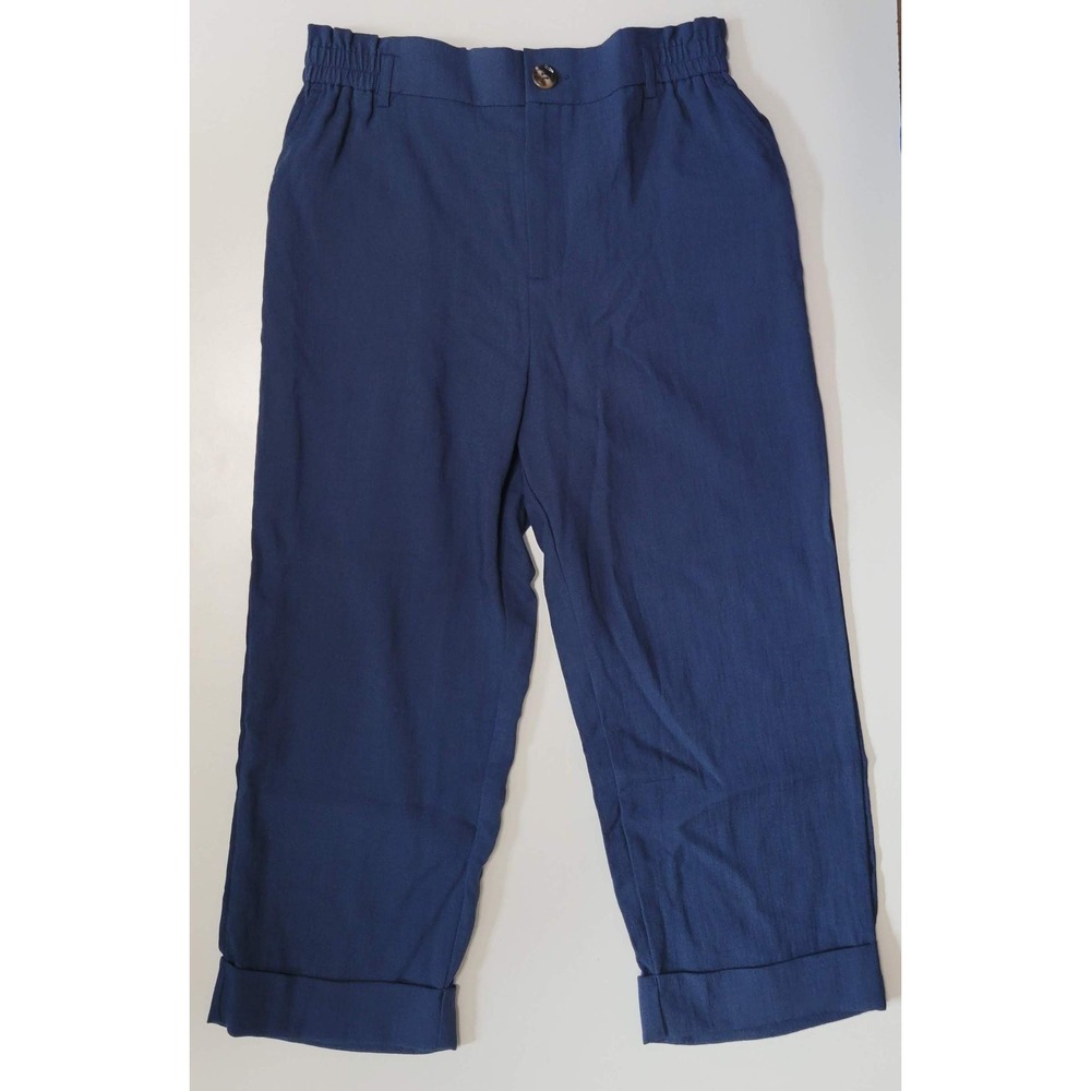 NWT Halara High Waisted Cropped Linen-Feel Pants - Picture 2 of 6